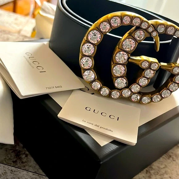 Authentic Gucci Belt size 80/32 . Gucci Belt Size 80/32 For 26/271 Pants Black Skinny 1 Inch  main image 2